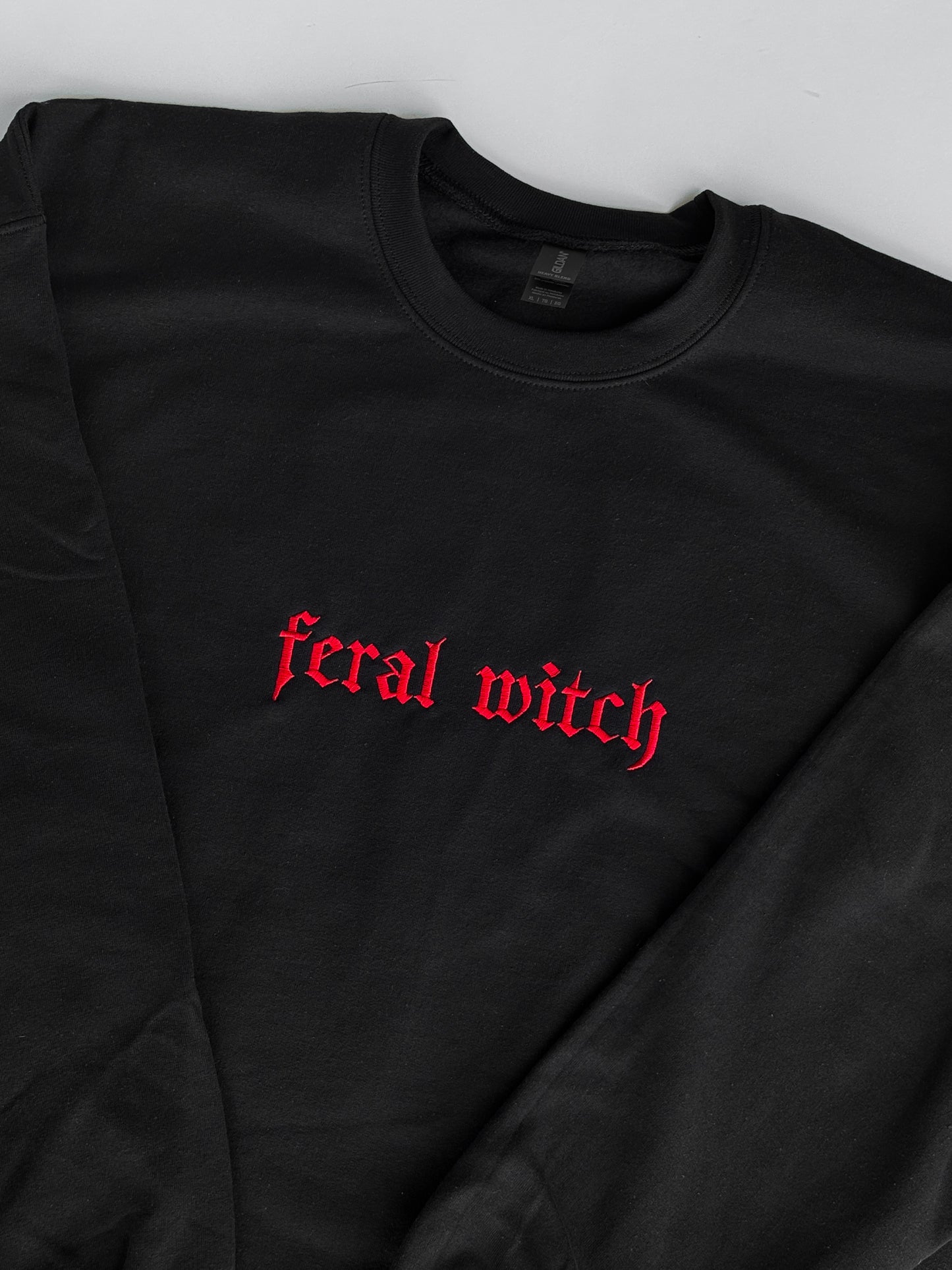 Feral Witch Embroidered Crew + Tee