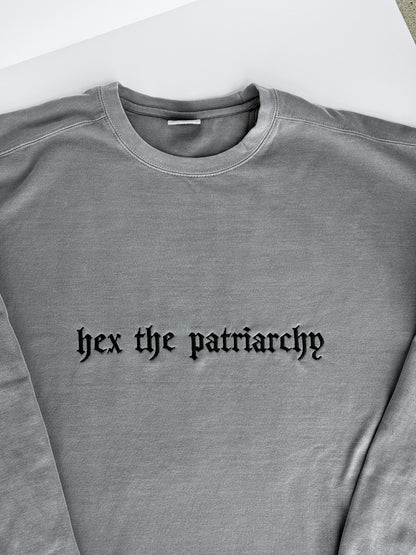Hex the Patriarchy Embroidered Crew + Tee