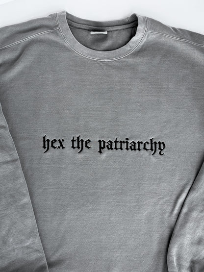 Hex the Patriarchy Embroidered Crew + Tee